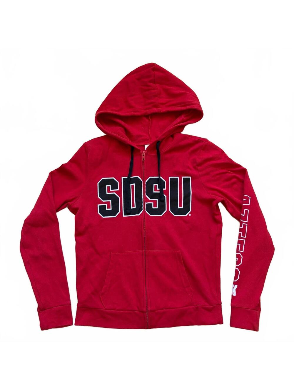 SDSU Aztecs Hoodie Full Zip Jacket Pink Victoria's Secret Red Women's Size Small
